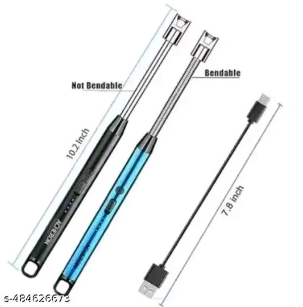 ACHERON Rechargeable Electric Gas Lighter Kitchen Lighter Chargeable USB Arc Long Lighter for Candle Flexible Lighter Neck for Gas, Diyas, Agarbatti, Candle (PACK OF 1)