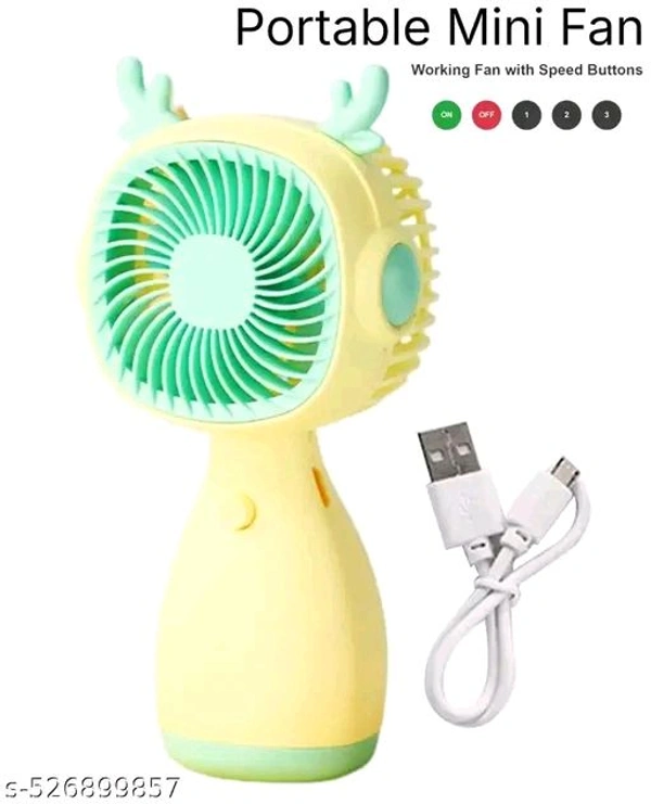 Portable Handheld Mini Fan – Rechargeable Personal Cooling, Quiet Battery Operated (1-2 Hours), 3-Speed, USB Powered, Ideal for Travel, Office, Room, Students & Outdoor Gift 1Pc (Multicolor)