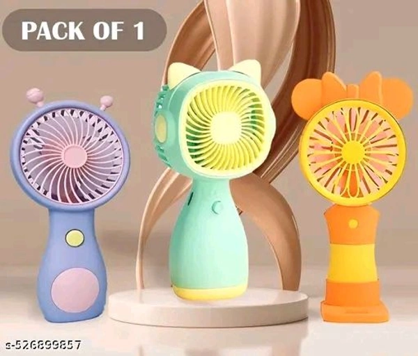Portable Handheld Mini Fan – Rechargeable Personal Cooling, Quiet Battery Operated (1-2 Hours), 3-Speed, USB Powered, Ideal for Travel, Office, Room, Students & Outdoor Gift 1Pc (Multicolor)