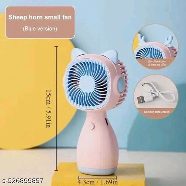 Portable Handheld Mini Fan – Rechargeable Personal Cooling, Quiet Battery Operated (1-2 Hours), 3-Speed, USB Powered, Ideal for Travel, Office, Room, Students & Outdoor Gift 1Pc (Multicolor)