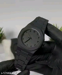 Men's Watch with Arabic Numerals Matte Black Minimaliist Anallog Watch | Trending Wristwatch
