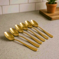 Premium Golden Spoon & Fork Set