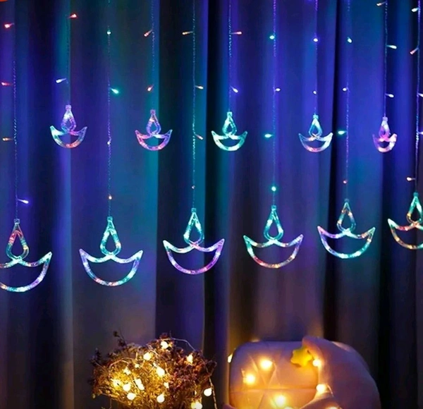 Hanging Diya Light (Multi Colour) 
