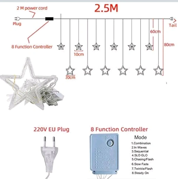 Hanging Star Light (Warm White)