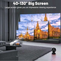 JBIYA Portable Mini Projector, 4K 1080P Full HD Projector, Support Video Projector, WiFi 5G BT 5.0, Cinema Projector 180° Can Be Rotated, Android 11, Compatible with TV Stick/Windows/iOS/Android (White)