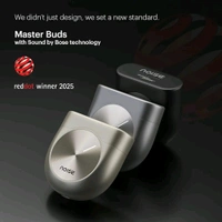 Buds, Sound by Bose in-Ear Bluetooth Earbuds, Up to 49dB Adaptive ANC, LHDC 5.0, Immersive Spatial Audio, 44H Playtime with 6 mic ENC, Dual Pairing, IPX5 Ear Buds TWS - titanium
