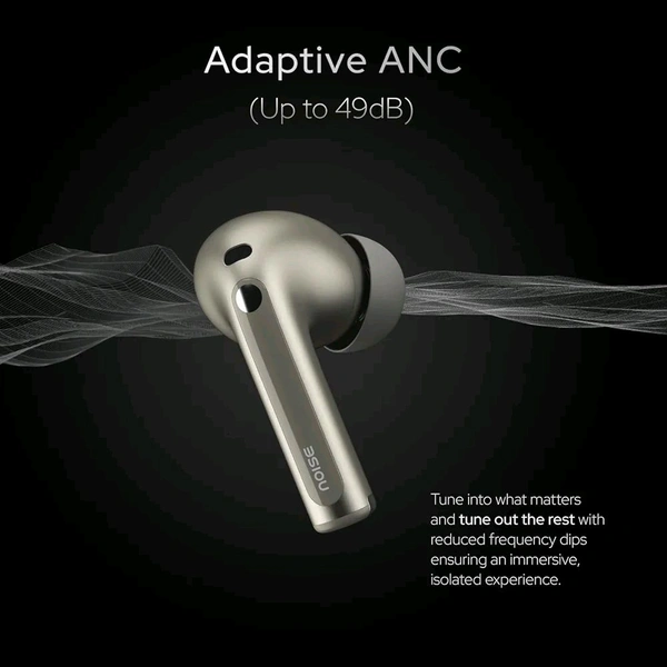 Buds, Sound by Bose in-Ear Bluetooth Earbuds, Up to 49dB Adaptive ANC, LHDC 5.0, Immersive Spatial Audio, 44H Playtime with 6 mic ENC, Dual Pairing, IPX5 Ear Buds TWS - titanium