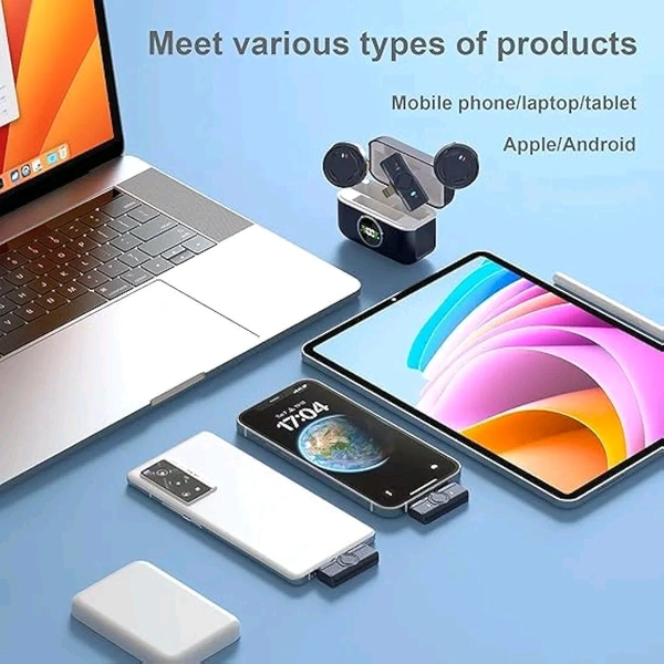 JBIYA Wireless Lavalier Microphone for iPhone/Android, with Lightning/USB-C Plug-Play Wireless Microphones with Noises Cancellation, Omnidirectional (Q81 Mic Type-C)