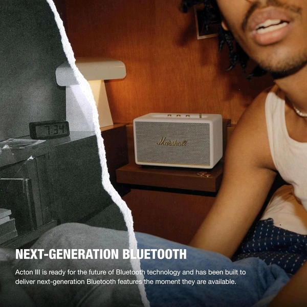 Marshall Acton III 60 W Bluetooth Powered Home Speaker, Cream