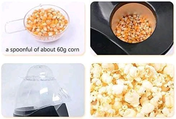 JBIYA Quick & Easy Hot Air Popcorn Popper Maker 1200W | Oil-Free, Healthy Snack Maker for Kids & Adults | Easy One-Touch Operation Fast | Popper for Home, Movie Nights, Parties