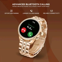 GEN 9 Smartwatch for Women with Metal Strap & HD Display, Bluetooth Calling, 100+ Watch Faces, Health Tracker, Sports Modes & IP67 Waterproof(Rose Gold)