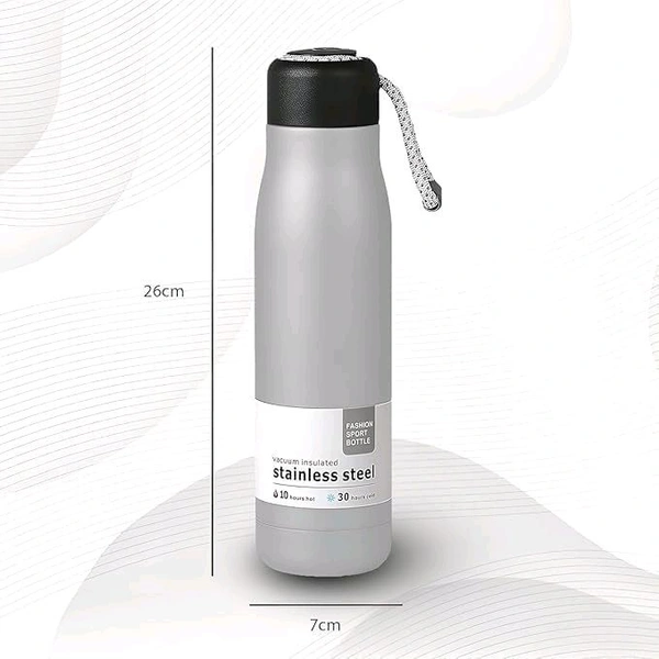 Premium Insulated Stainless Steel Water Bottle – Versatile Thermos Bottle for Hot and Cold Drinks – Durable Travel Flask with Lid – Eco-Friendly Reusable Hydration Bottle - Black
