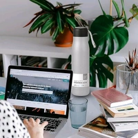 Premium Insulated Stainless Steel Water Bottle – Versatile Thermos Bottle for Hot and Cold Drinks – Durable Travel Flask with Lid – Eco-Friendly Reusable Hydration Bottle - Baja White