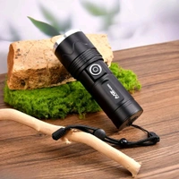 M989 Rechargeable LED Metal Torch Zoomable 3 Modes Flashlight, Super Bright 120W Light with 5500mAh Battery