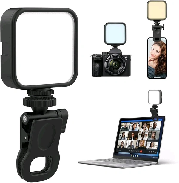 JY-003 Selfie Light with 3000-9000K Adjustable CCT | 3 Light Modes (White/Warm/Natural) | 7W Power, 2000mAh in-Built Battery, USB-C Charging, Portable Size for Phones, Vlogging & Video Making