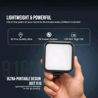 JY-003 Selfie Light with 3000-9000K Adjustable CCT | 3 Light Modes (White/Warm/Natural) | 7W Power, 2000mAh in-Built Battery, USB-C Charging, Portable Size for Phones, Vlogging & Video Making