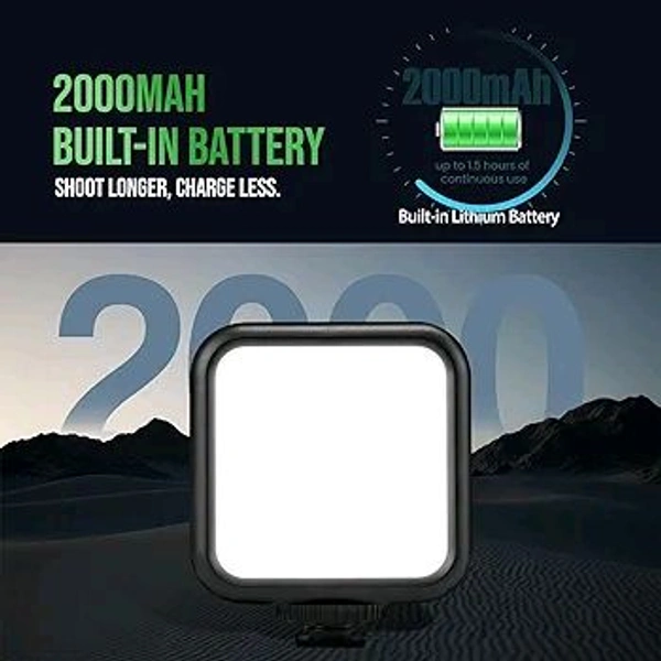 JY-003 Selfie Light with 3000-9000K Adjustable CCT | 3 Light Modes (White/Warm/Natural) | 7W Power, 2000mAh in-Built Battery, USB-C Charging, Portable Size for Phones, Vlogging & Video Making