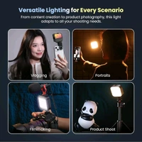 JY-003 Selfie Light with 3000-9000K Adjustable CCT | 3 Light Modes (White/Warm/Natural) | 7W Power, 2000mAh in-Built Battery, USB-C Charging, Portable Size for Phones, Vlogging & Video Making