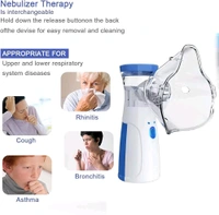 Portable Mesh Nebulizer, Silent and Compact Nebulizer Machine for Adult and Kids, Travel and Household Daily Use, Steam Inhaler for Cold and Cough - Quick Relief, Wireless Vaporizer Machine With Respiratory Mask, Effective for Cough, Asthma, Bronchitis and Sinusitis