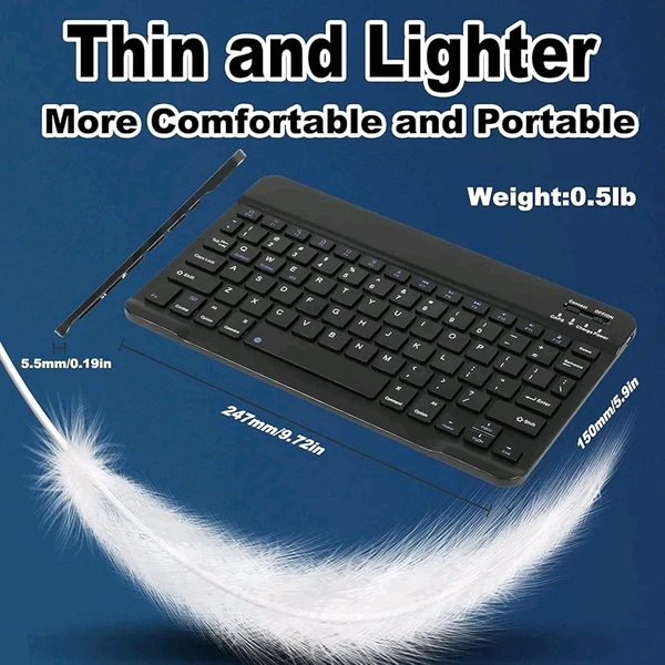 JBiYa Bluetooth Wireless Keyboard and Mouse Combo,Ultra-Slim Ergonomic Small Bluetooth Keyboard Mouse Set for Apple iPad iPhone Samsung Tablet Phone Android PC Computer Mac Smartphone (Black