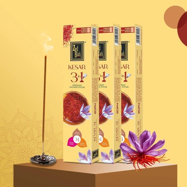 Dhup Zed Black Kesar 3in1 (Agarbatti ,अगरबत्ती )