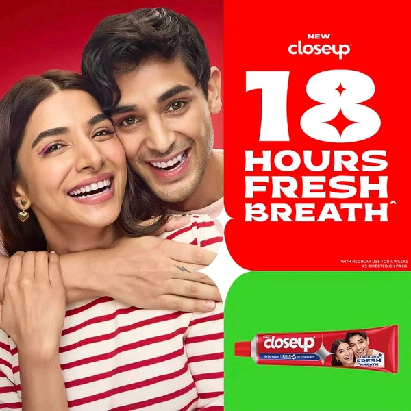 CLOSEUP  - 40g, 18 Hours Fresh Breath, Zinc Fresh Technology
