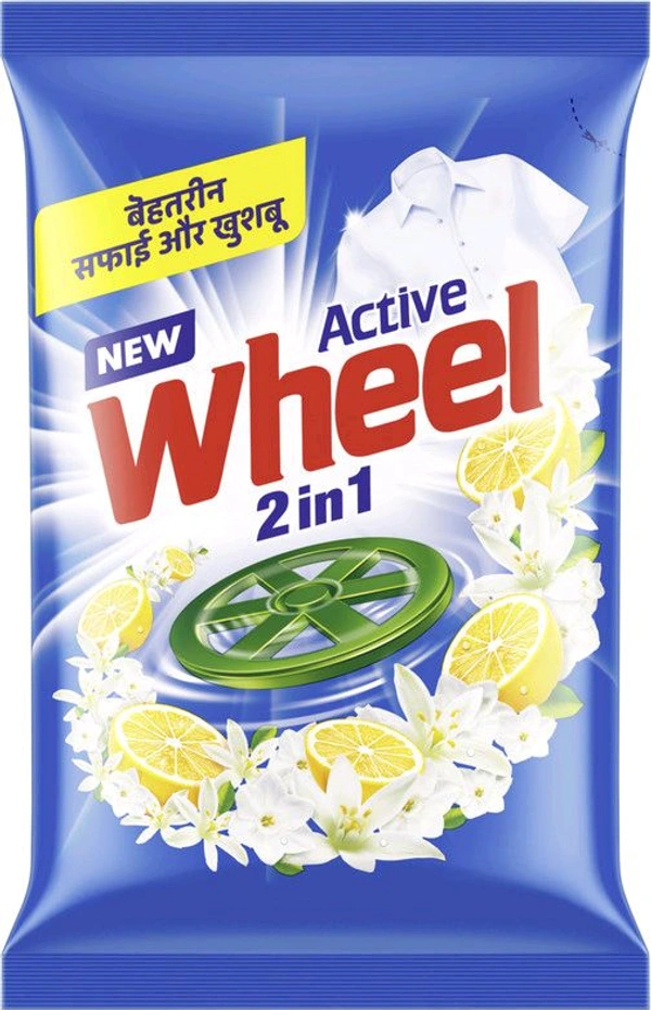 Wheel WHEEL - 1Kg, Blue Detergent Powder, Active 2 in 1