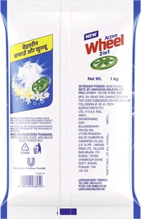 Wheel WHEEL - 1Kg, Blue Detergent Powder, Active 2 in 1