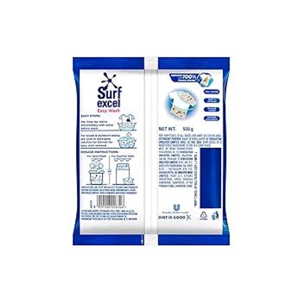 Surf excel   SURF EXCEL   - 500g, Detergent Powder, Easy Wash