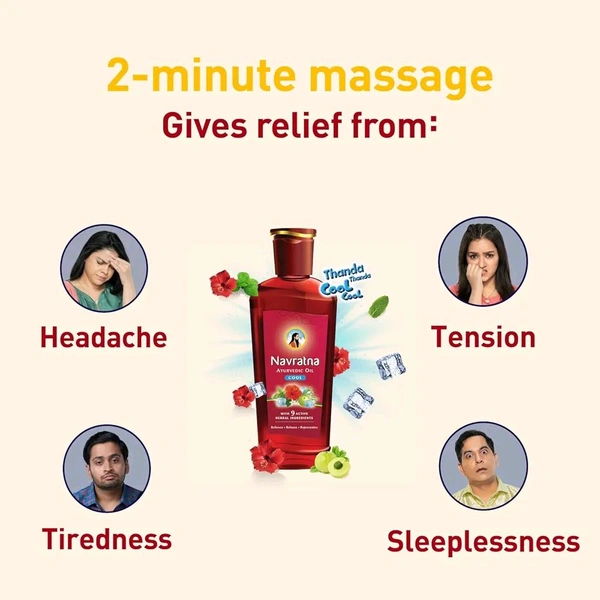 Navratn  - 180ml, Ayurvedic Tel, Thanda