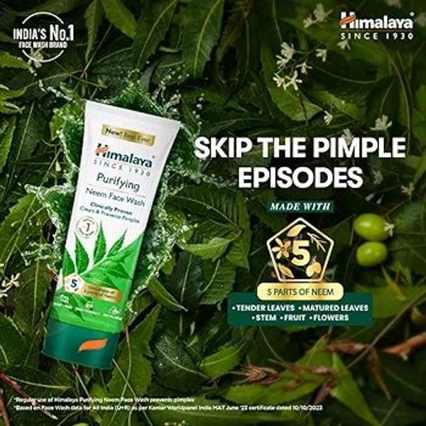 Himalaya  HIMALAYA NEEM FACE WASH - 50ml, Purifying, Neem Turmeric