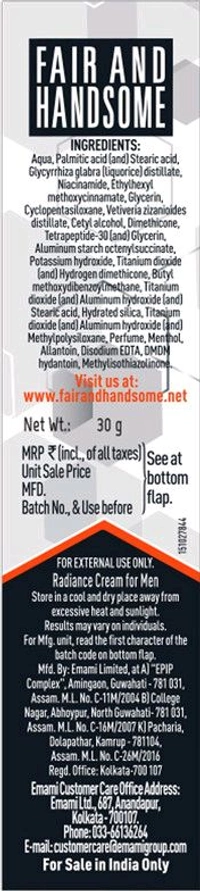 Fair And Handsome FAIR AND HANDSOME - 30g, Long Lastic, Radiance Cream