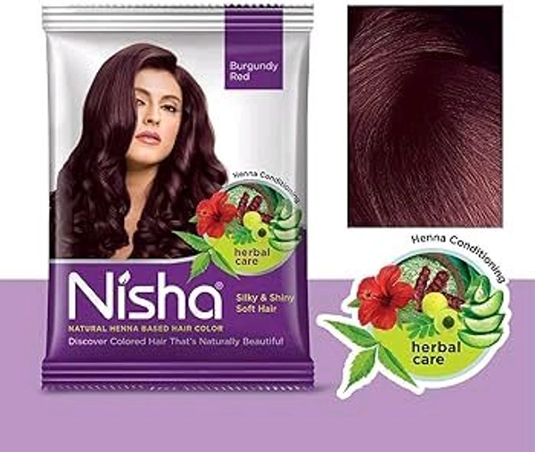 Nisha  NISHA - 10g, Natural Brown 60mint, Silk & Shiny Soft Hair