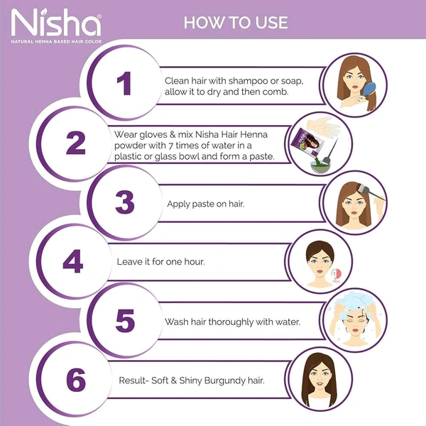 Nisha  NISHA - 10g, Natural Brown 60mint, Silk & Shiny Soft Hair