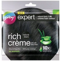 Godrej RICH CREME - 10g, Natural Black, Creme Hair Colour
