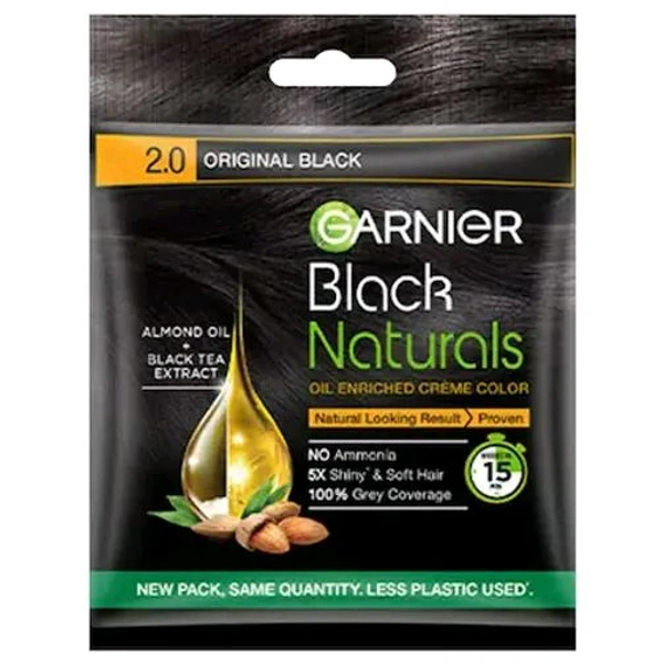 Garnier GARNIER - 20g, Original Black, Almond Oil + Black Tea Extract