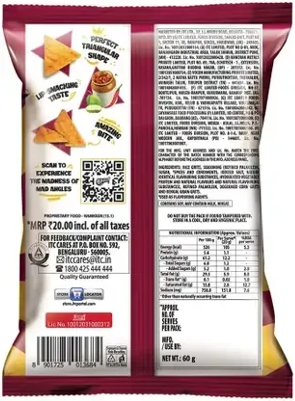 Bingo Mad Angles Achaari Masti Chips   - Chipes