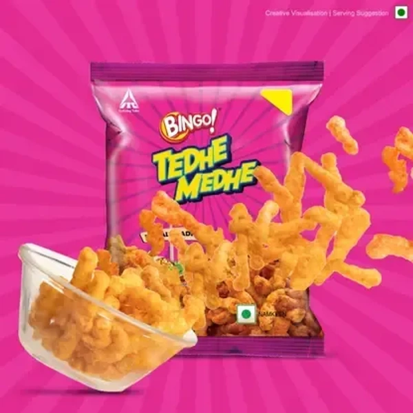 Bingo Tedhe Medhe Masala Tadka (Namkeen)  (75 g) - Chipes