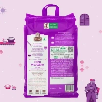 INDIA GATE 1 Cup Serves 5 Mini Mogra | Aged Rice | Smart Choice Basmati Rice (Basmati chaula) (Polished)  (5 kg - Rice 5 Kg India Gate, Cyan Aqua
