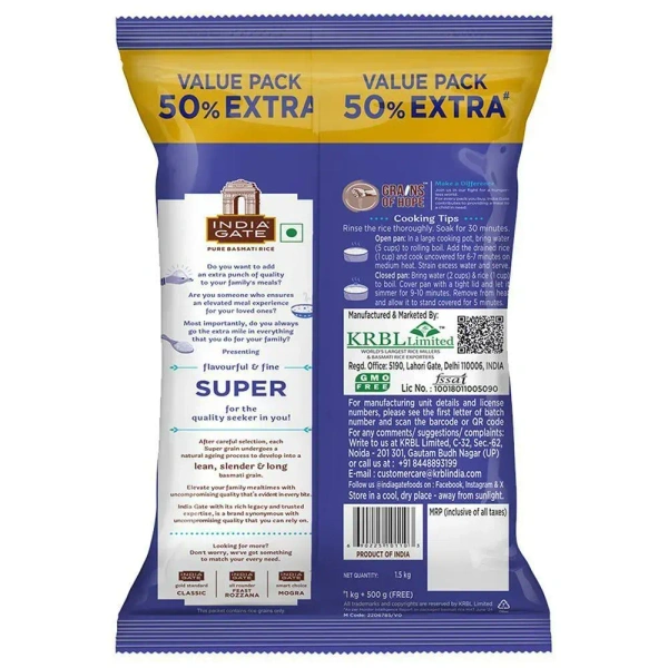 India Gate Super Basmati Rice 1 kg