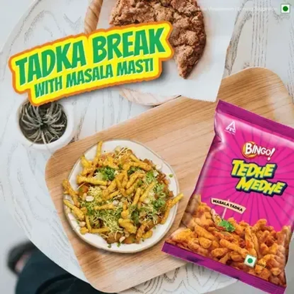 Bingo Tedhe Medhe Masala Tadka (Namkeen)  (75 g) - Chipes