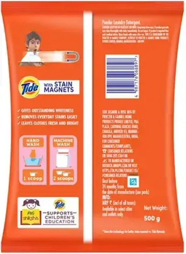 Tide Double Power Jasmine and Rose Detergent Powder  (1000 g) - Detergent Powder