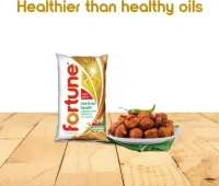 FORTUNE health physically refined Rice Bran Oil Pouch  (870 g) - Oil