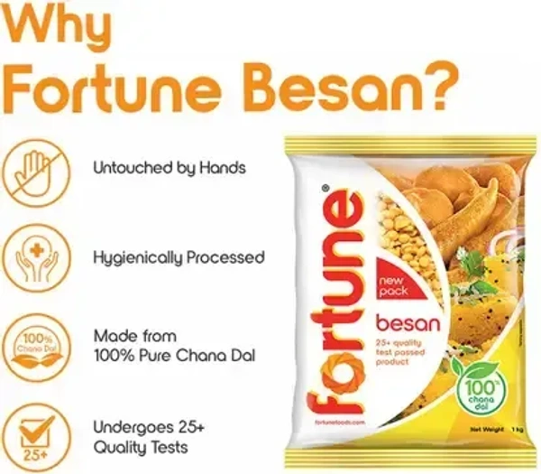 FORTUNE Besan  (1 kg) - besan Flour 1kg