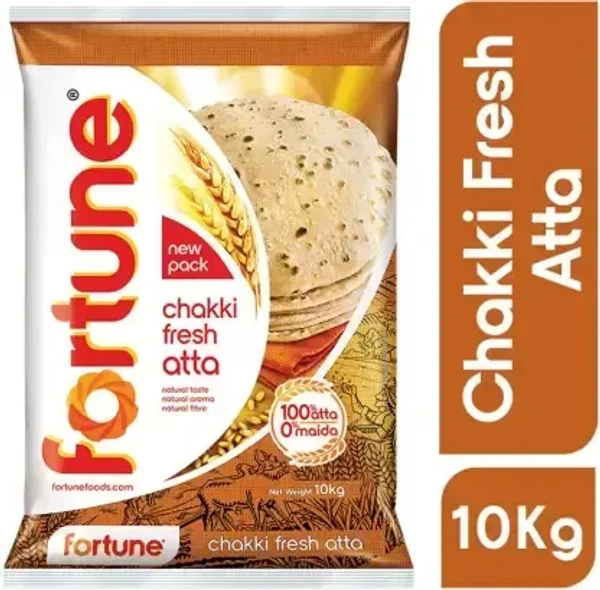 FORTUNE Chakki Fresh Atta (Whole-Gehuro otta)  (10 kg) - Flour Atta