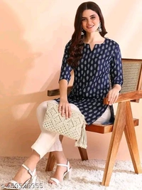 Kurti For Women  - Solid Pink, M