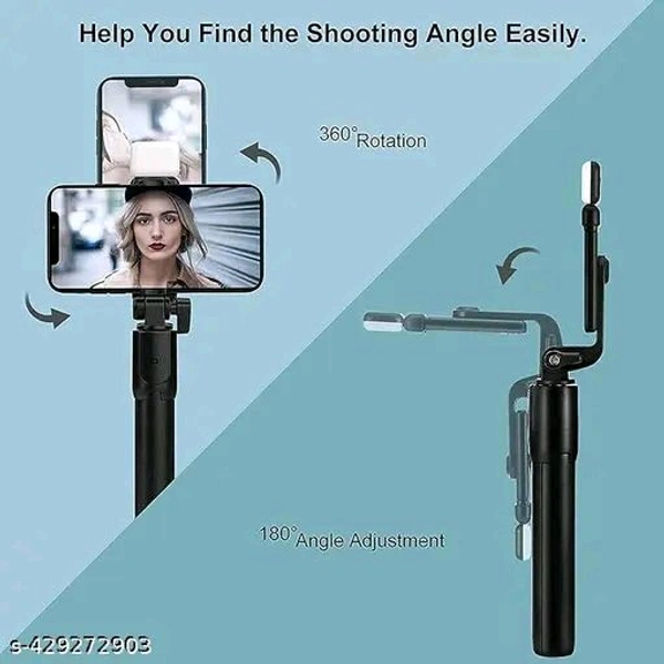 3 In 1 Multifunctional Bluetooth Selfie Stand  - Black
