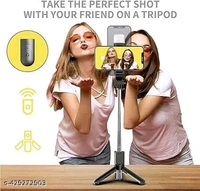 3 In 1 Multifunctional Bluetooth Selfie Stand  - Black