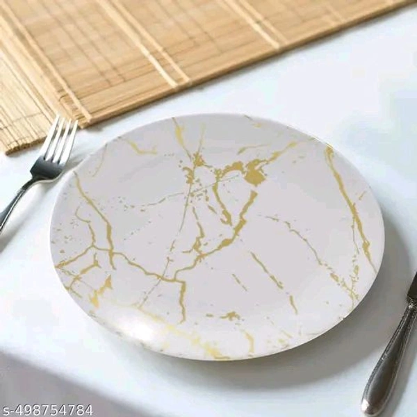 10.5 Inch Melamine Round Dinner Plates Set (1 Dinner Plate and 2 Gold Base Ring Bowl) for Dining Table, Home, Kitchen, Party, Golden
Name: 10.5 Inch Melamine Round Dinner Plates Set (1 Dinner Plate and 2 Gold Base Ring Bowl) for Dining Table, Home, Kitchen, Party, Golden
Delivery In 7 Days.                                                   7days Replacement Or Refund 
 - White