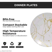 10.5 Inch Melamine Round Dinner Plates Set (1 Dinner Plate and 2 Gold Base Ring Bowl) for Dining Table, Home, Kitchen, Party, Golden
Name: 10.5 Inch Melamine Round Dinner Plates Set (1 Dinner Plate and 2 Gold Base Ring Bowl) for Dining Table, Home, Kitchen, Party, Golden
Delivery In 7 Days.                                                   7days Replacement Or Refund 
 - White